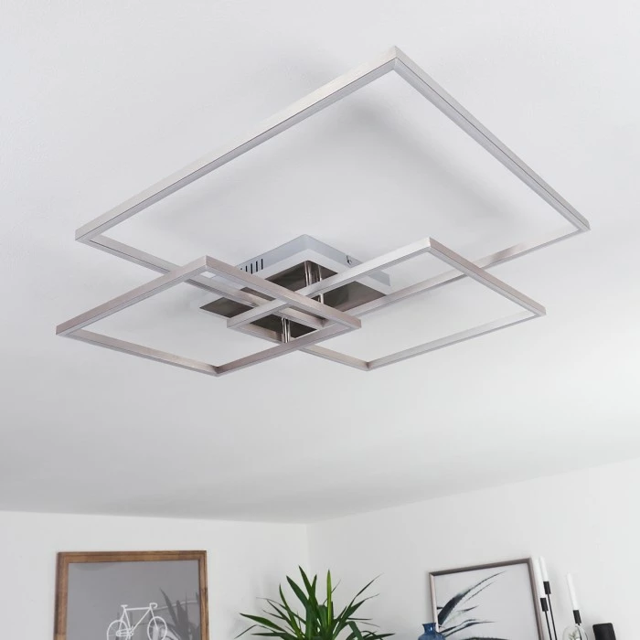 Hofstein Chilkat Deckenleuchte LED Nickel-Matt, 1-flammig 12 Hofstein Chilkat Deckenleuchte LED Nickel-Matt, 1-flammig – Bild 12