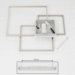 Hofstein Chilkat Deckenleuchte LED Nickel-Matt, 1-flammig 16 Hofstein Chilkat Deckenleuchte LED Nickel-Matt, 1-flammig -LED Leuchten Verkäufe chilkat deckenleuchte h3384404 4