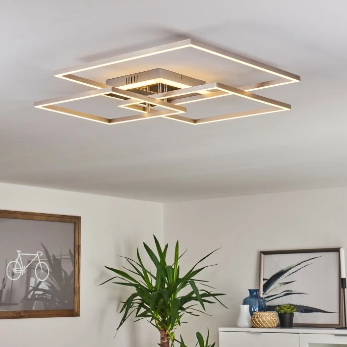 Hofstein Chilkat Deckenleuchte LED Nickel-Matt, 1-flammig 7 Hofstein Chilkat Deckenleuchte LED Nickel-Matt, 1-flammig – Bild 7