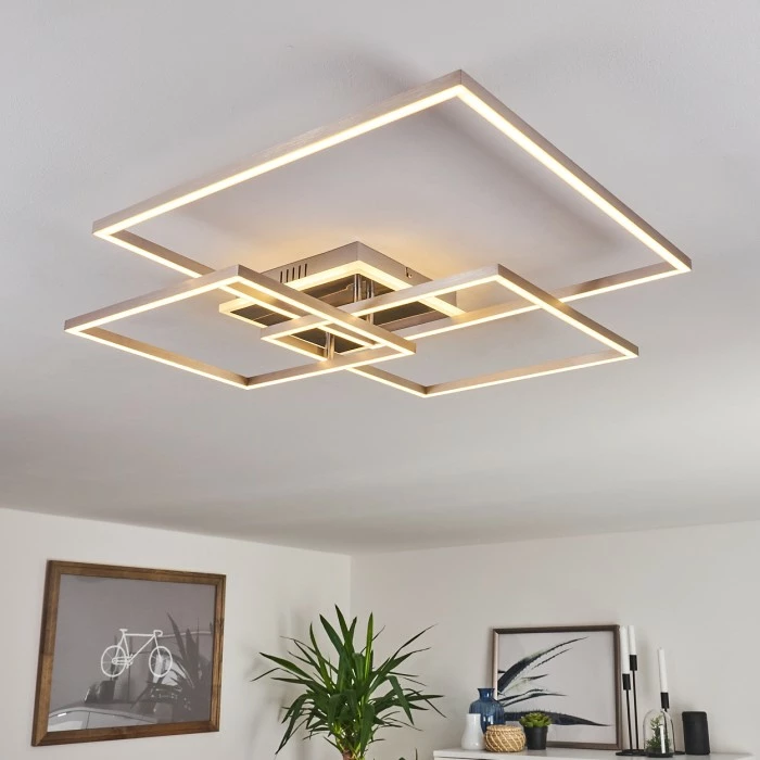 Hofstein Chilkat Deckenleuchte LED Nickel-Matt, 1-flammig 9 Hofstein Chilkat Deckenleuchte LED Nickel-Matt, 1-flammig – Bild 9