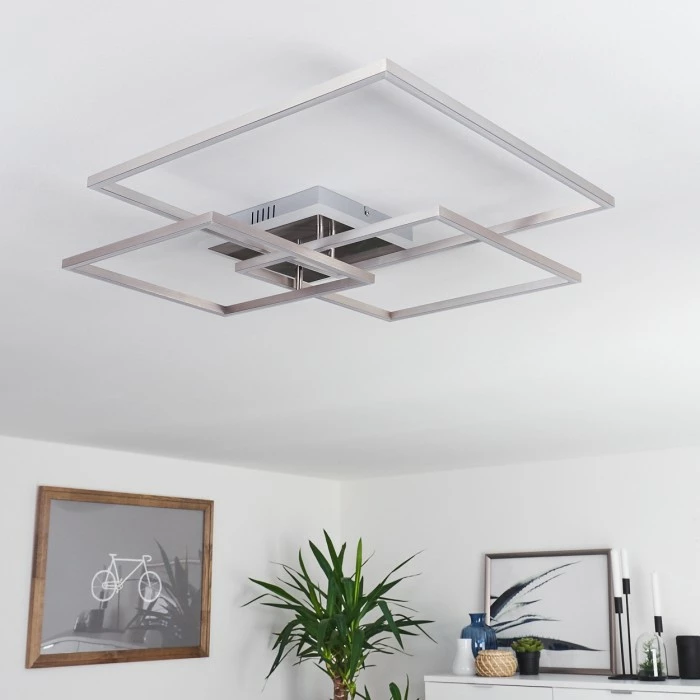 Hofstein Chilkat Deckenleuchte LED Nickel-Matt, 1-flammig 10 Hofstein Chilkat Deckenleuchte LED Nickel-Matt, 1-flammig – Bild 10