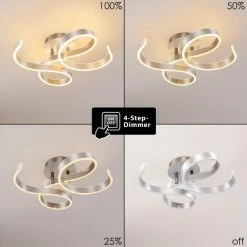 Hofstein Chippewa Deckenleuchte LED Nickel-Matt, 1-flammig -LED Leuchten Verkäufe chippewa deckenleuchte h3312643 3