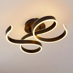 Hofstein Chippewa Deckenleuchte LED Schwarz, 1-flammig -LED Leuchten Verkäufe chippewa deckenleuchte h3312681 12