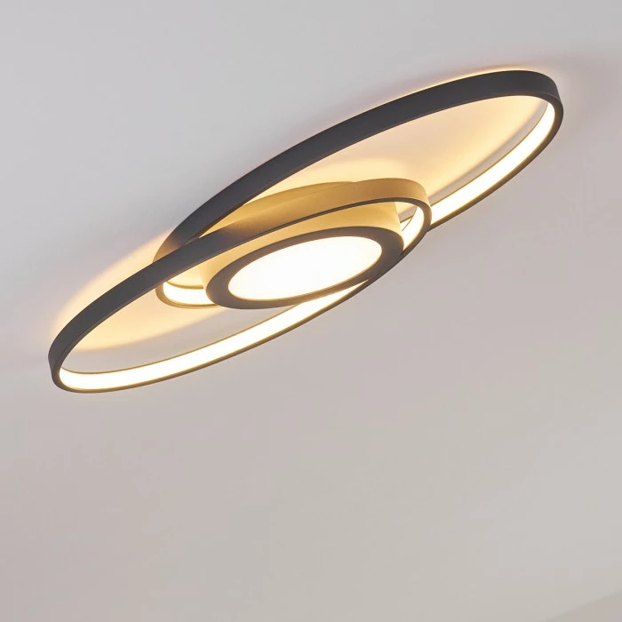 Hofstein Chunky Deckenleuchte LED Grau, 1-flammig 11 Hofstein Chunky Deckenleuchte LED Grau, 1-flammig – Bild 11