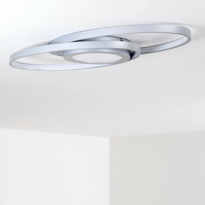 Hofstein Chunky Deckenleuchte LED Silber, 1-flammig 16 Hofstein Chunky Deckenleuchte LED Silber, 1-flammig – Bild 16