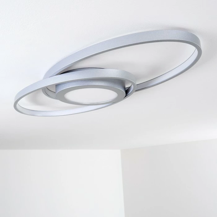 Hofstein Chunky Deckenleuchte LED Silber, 1-flammig 9 Hofstein Chunky Deckenleuchte LED Silber, 1-flammig – Bild 9