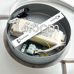 Hofstein Chute Deckenleuchte LED Nickel-Matt, 1-flammig -LED Leuchten Verkäufe chute deckenleuchte h3313497 19