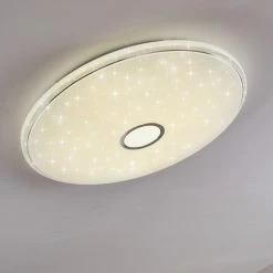 Hofstein Cirque Deckenleuchte LED Chrom, 1-flammig, Fernbedienung, Farbwechsler -LED Leuchten Verkäufe cirque deckenleuchte h3110539 do1 16