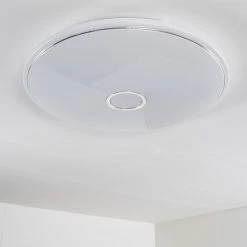 Hofstein Cirque Deckenleuchte LED Chrom, 1-flammig, Fernbedienung, Farbwechsler -LED Leuchten Verkäufe cirque deckenleuchte h3110539 do1 7