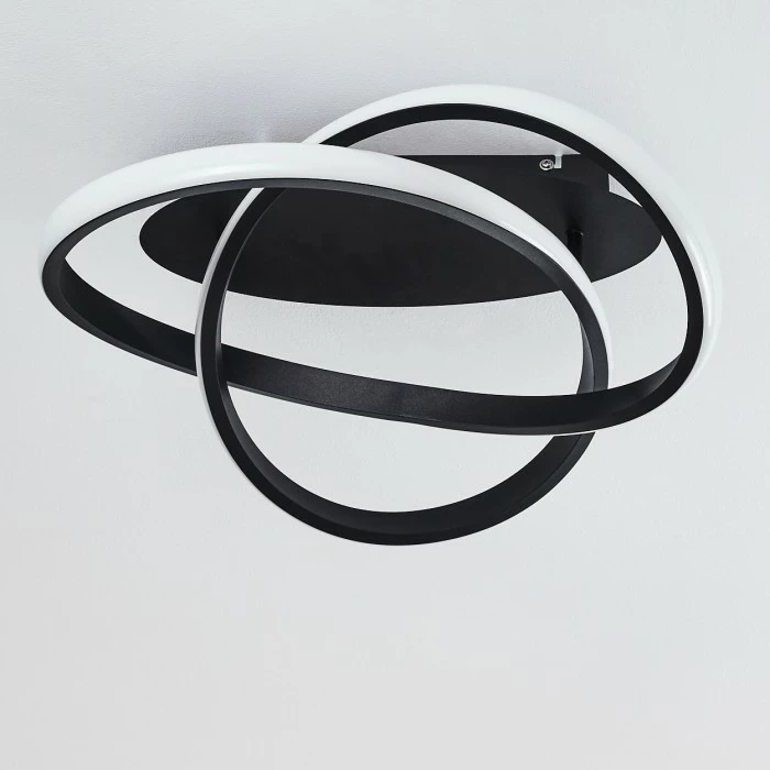 Hofstein Cochato Deckenleuchte LED Schwarz, Weiß, 2-flammig 14 Hofstein Cochato Deckenleuchte LED Schwarz, Weiß, 2-flammig – Bild 14