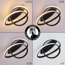 Hofstein Cochato Deckenleuchte LED Schwarz, Weiß, 2-flammig 25 Hofstein Cochato Deckenleuchte LED Schwarz, Weiß, 2-flammig -LED Leuchten Verkäufe cochato deckenleuchte h3374689 6