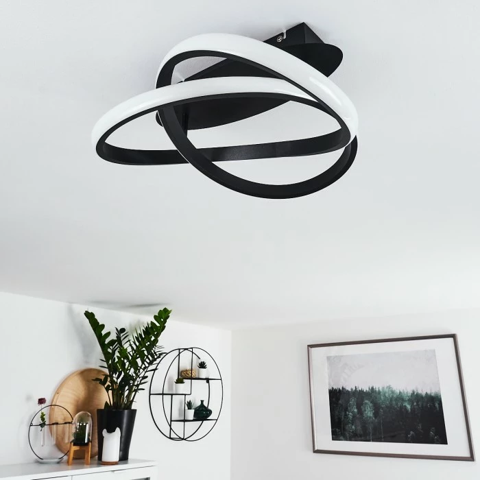 Hofstein Cochato Deckenleuchte LED Schwarz, Weiß, 2-flammig 9 Hofstein Cochato Deckenleuchte LED Schwarz, Weiß, 2-flammig – Bild 9