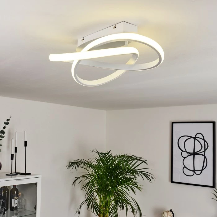 Hofstein Cochato Deckenleuchte LED Weiß, 1-flammig 7 Hofstein Cochato Deckenleuchte LED Weiß, 1-flammig – Bild 7