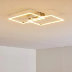 Hofstein Colombero Deckenleuchte LED Silber, 2-flammig, Fernbedienung 30 Hofstein Colombero Deckenleuchte LED Silber, 2-flammig, Fernbedienung -LED Leuchten Verkäufe colombero deckenleuchte h3167649 do2 10