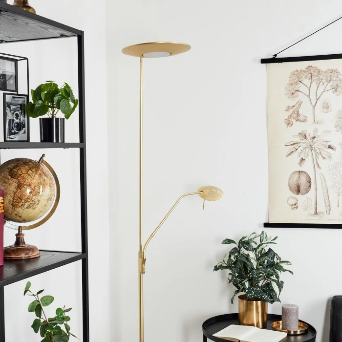 Hofstein Confluencia Deckenfluter LED Messing, 2-flammig 12 Hofstein Confluencia Deckenfluter LED Messing, 2-flammig – Bild 12