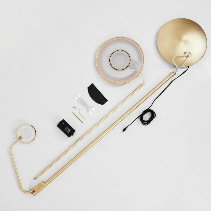 Hofstein Confluencia Deckenfluter LED Messing, 2-flammig 5 Hofstein Confluencia Deckenfluter LED Messing, 2-flammig – Bild 5