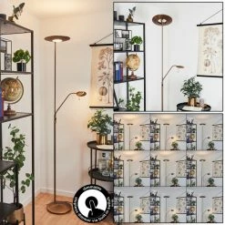 Hofstein Confluencia Deckenfluter LED Bronze, 2-flammig