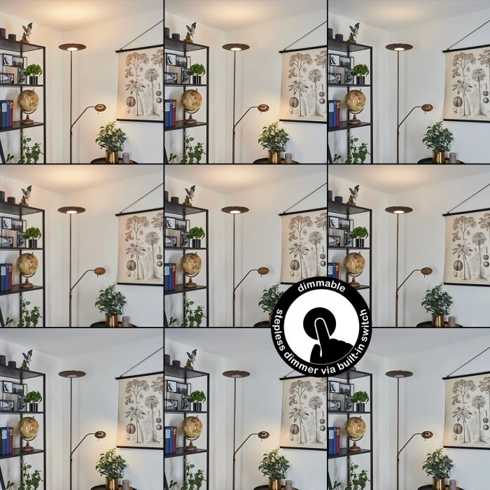 Hofstein Confluencia Deckenfluter LED Bronze, 2-flammig 3 Hofstein Confluencia Deckenfluter LED Bronze, 2-flammig – Bild 3