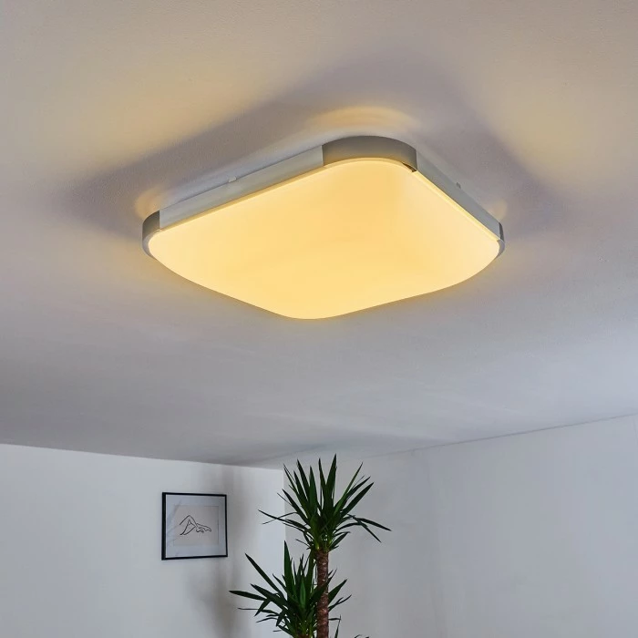 Hofstein Corinth Deckenpanel LED Silber, 1-flammig, Fernbedienung 16 Hofstein Corinth Deckenpanel LED Silber, 1-flammig, Fernbedienung – Bild 16