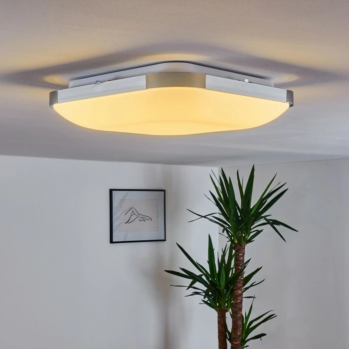 Hofstein Corinth Deckenpanel LED Silber, 1-flammig, Fernbedienung 21 Hofstein Corinth Deckenpanel LED Silber, 1-flammig, Fernbedienung – Bild 21