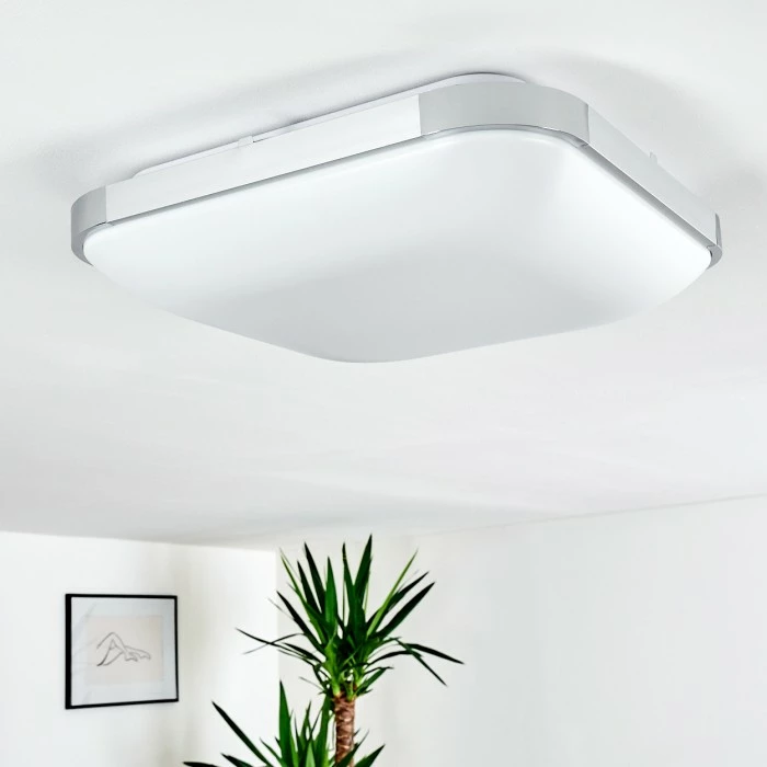 Hofstein Corinth Deckenpanel LED Silber, 1-flammig, Fernbedienung 8 Hofstein Corinth Deckenpanel LED Silber, 1-flammig, Fernbedienung – Bild 8