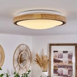 Hofstein Corinto Deckenleuchte LED Schwarz, Naturfarben, 1-flammig -LED Leuchten Verkäufe corinto deckenleuchte h3459393 6