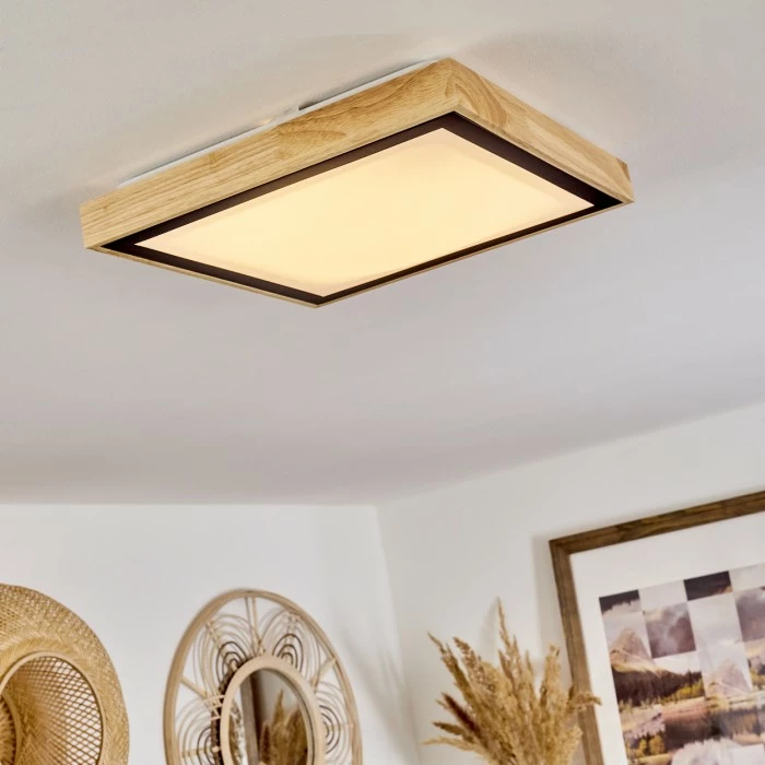 Hofstein Corinto Deckenleuchte LED Schwarz, Naturfarben, 1-flammig 9 Hofstein Corinto Deckenleuchte LED Schwarz, Naturfarben, 1-flammig – Bild 9