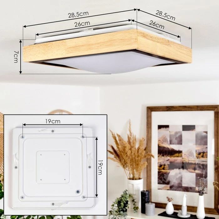 Hofstein Corinto Deckenleuchte LED Schwarz, Naturfarben, 1-flammig 4 Hofstein Corinto Deckenleuchte LED Schwarz, Naturfarben, 1-flammig – Bild 4