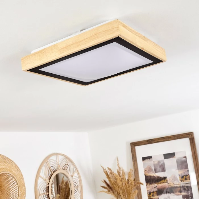 Hofstein Corinto Deckenleuchte LED Schwarz, Naturfarben, 1-flammig 5 Hofstein Corinto Deckenleuchte LED Schwarz, Naturfarben, 1-flammig – Bild 5