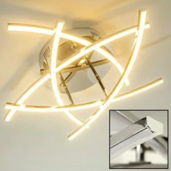 Hofstein Cormack Deckenleuchte LED Chrom, 5-flammig