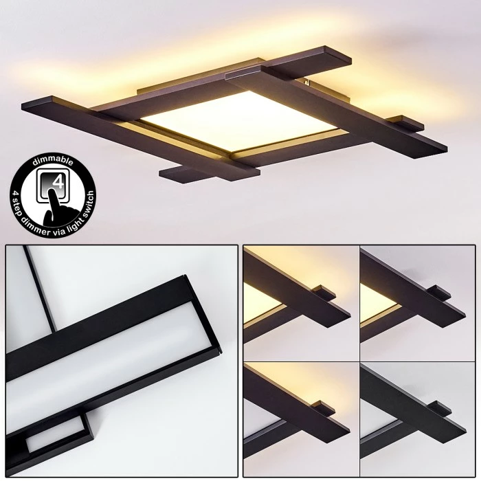 Hofstein Cuchara Deckenleuchte LED Schwarz, 5-flammig 1 Hofstein Cuchara Deckenleuchte LED Schwarz, 5-flammig