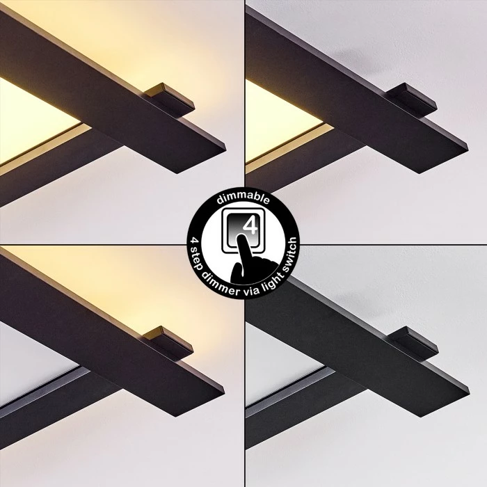 Hofstein Cuchara Deckenleuchte LED Schwarz, 5-flammig 2 Hofstein Cuchara Deckenleuchte LED Schwarz, 5-flammig – Bild 2