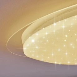 Hofstein Cure Deckenleuchte LED Weiß, 1-flammig, Fernbedienung, Farbwechsler -LED Leuchten Verkäufe cure deckenleuchte h3392843 12