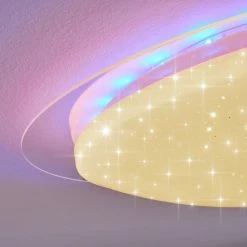 Hofstein Cure Deckenleuchte LED Weiß, 1-flammig, Fernbedienung, Farbwechsler -LED Leuchten Verkäufe cure deckenleuchte h3392843 5