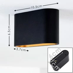 Hofstein Dalarna Deckenleuchte LED Schwarz-Gold, 1-flammig -LED Leuchten Verkäufe dalarna deckenleuchte h3311431 1