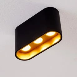 Hofstein Dalarna Deckenleuchte LED Schwarz-Gold, 1-flammig -LED Leuchten Verkäufe dalarna deckenleuchte h3311431 2