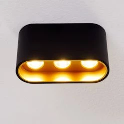 Hofstein Dalarna Deckenleuchte LED Schwarz-Gold, 1-flammig -LED Leuchten Verkäufe dalarna deckenleuchte h3311431 6