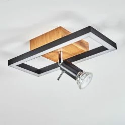 Hofstein Deadwood Deckenleuchte LED Chrom, Braun, Holzoptik, 2-flammig -LED Leuchten Verkäufe deadwood deckenleuchte h3561324 7