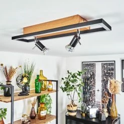 Hofstein Deadwood Deckenleuchte LED Chrom, Braun, Holzoptik, 3-flammig -LED Leuchten Verkäufe deadwood deckenleuchte h3561348 9