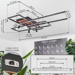Hofstein Deadwood Deckenleuchte LED Braun, Holzoptik, 6-flammig -LED Leuchten Verkäufe deadwood deckenleuchte h3570388 3