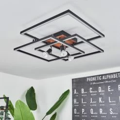 Hofstein Deadwood Deckenleuchte LED Braun, Holzoptik, 4-flammig -LED Leuchten Verkäufe deadwood deckenleuchte h3570418 4