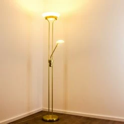 Hofstein Deckenfluter Biot LED Messing, 2-flammig -LED Leuchten Verkäufe deckenfluter biot h165608 12