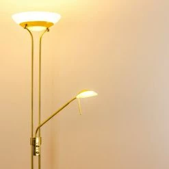 Hofstein Deckenfluter Biot LED Messing, 2-flammig -LED Leuchten Verkäufe deckenfluter biot h165608 13