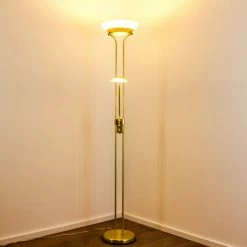 Hofstein Deckenfluter Biot LED Messing, 2-flammig -LED Leuchten Verkäufe deckenfluter biot h165608 8