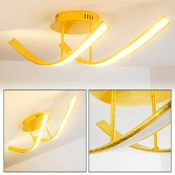 Hofstein Deckenleuchte Aranu LED Gold, 2-flammig