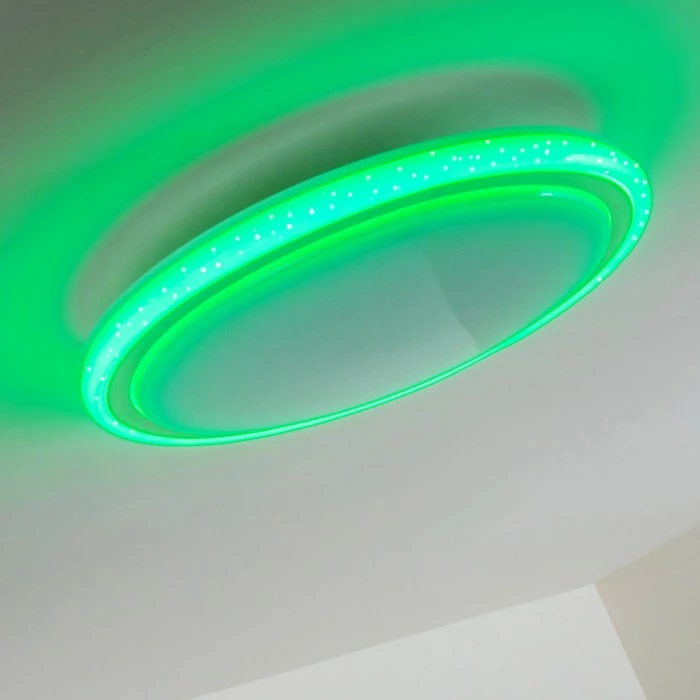 Hofstein Deckenleuchte Bermeo LED Weiß, 2-flammig, Fernbedienung, Farbwechsler 31 Hofstein Deckenleuchte Bermeo LED Weiß, 2-flammig, Fernbedienung, Farbwechsler – Bild 31