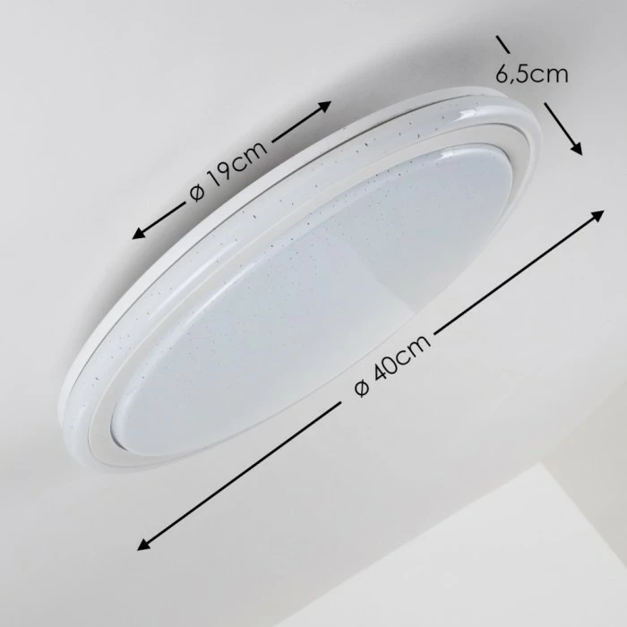 Hofstein Deckenleuchte Bermeo LED Weiß, 2-flammig, Fernbedienung, Farbwechsler 7 Hofstein Deckenleuchte Bermeo LED Weiß, 2-flammig, Fernbedienung, Farbwechsler – Bild 7