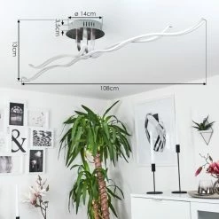 Hofstein Deckenleuchte CORATO LED Nickel-Matt, 1-flammig -LED Leuchten Verkäufe deckenleuchte corato h169811 do3 3