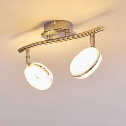 Hofstein Deckenleuchte Donot LED Nickel-Matt, 2-flammig -LED Leuchten Verkäufe deckenleuchte donot h3020913 do2 14