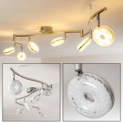 Hofstein Deckenleuchte Donot LED Nickel-Matt, 6-flammig